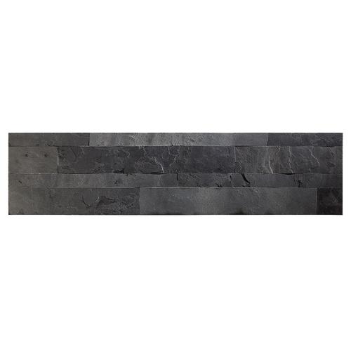 Revestimiento de Pared Tira Autoadhesiva de Piedra Natural Negro Carbón – Relieve 60x15 cm, Grosor 0,2/0,4 cm - 8