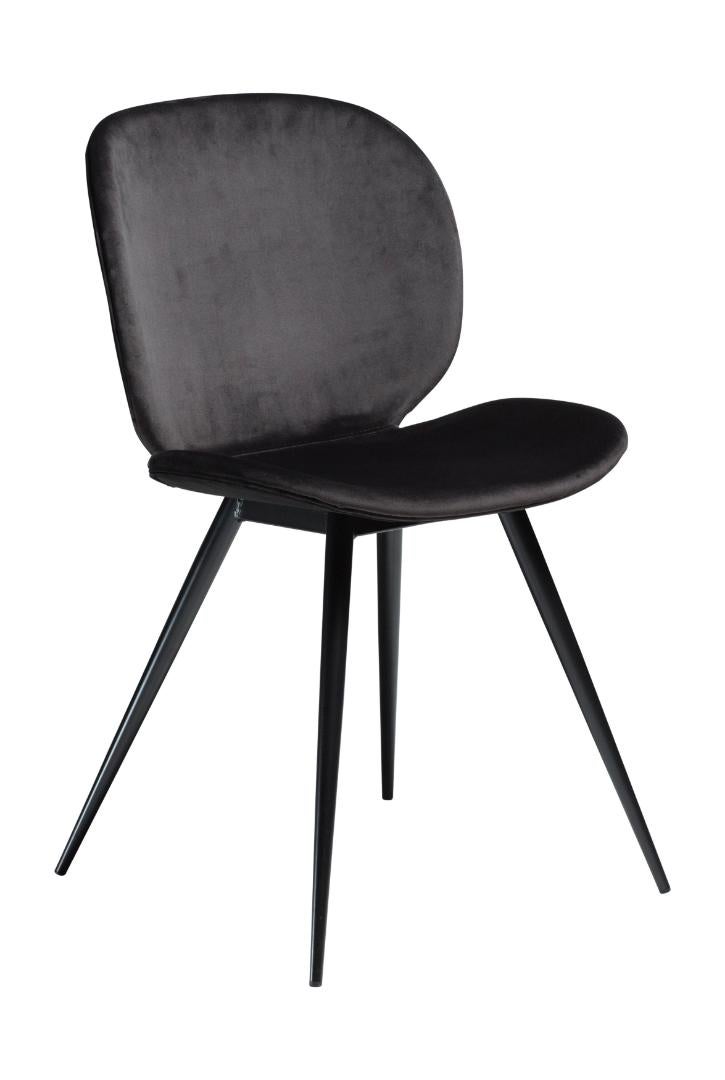 Cloud Dan-Form krzesło stołowe welur czarny.
