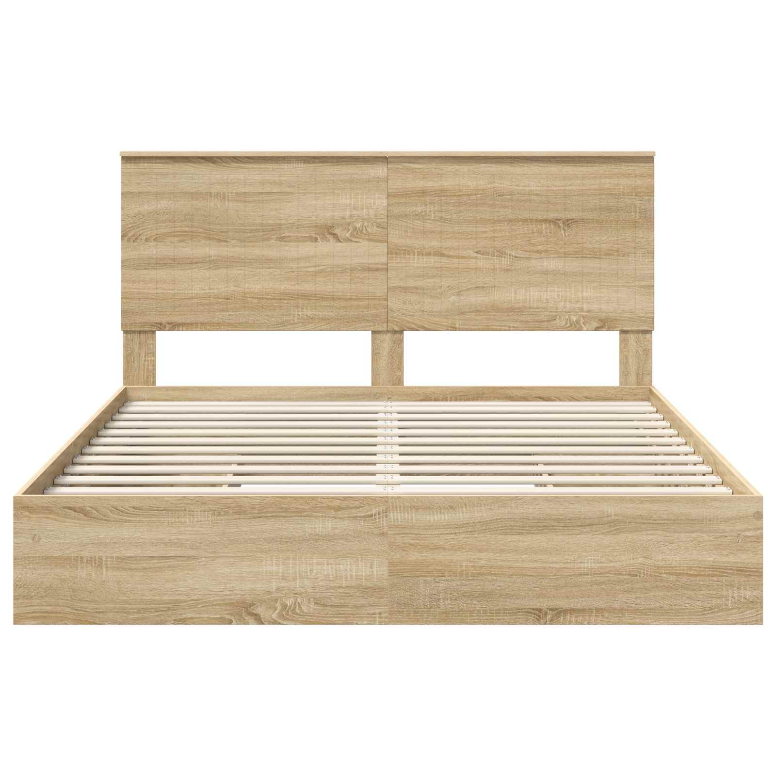 Lit de rangement en panneau de bois chêne, pour la chambre, 160 × 200 cm - 8