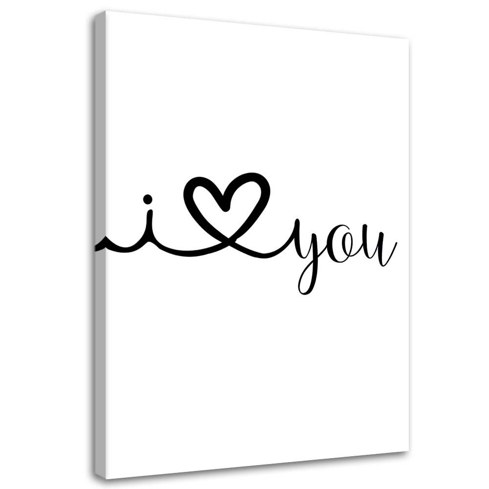 Obraz na płótnie, I love you 70x100