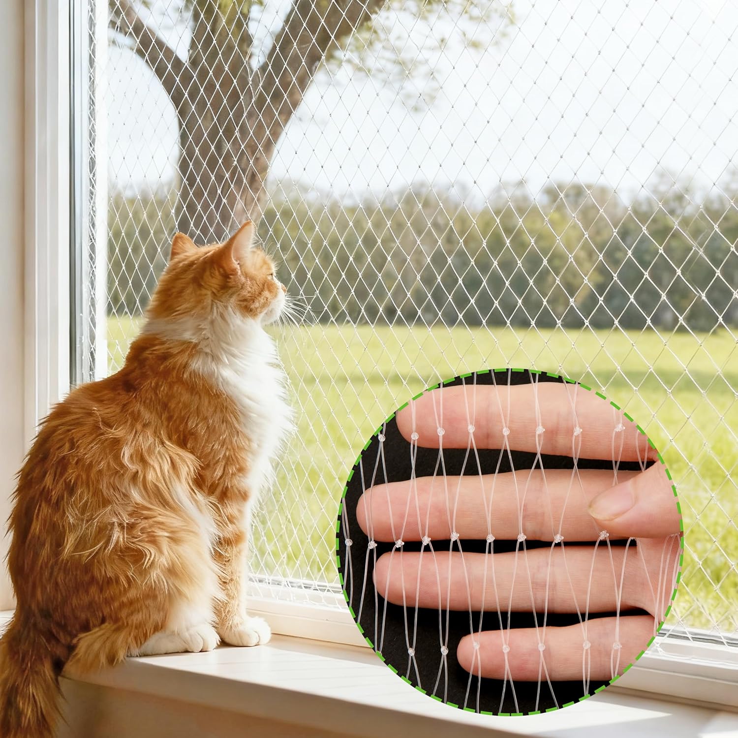 Filet de sécurité pour chat de balcon - Filet de sécurité pour chat - blanc - Filet de sécurité pour fenêtre (3x 4mètres) - 6