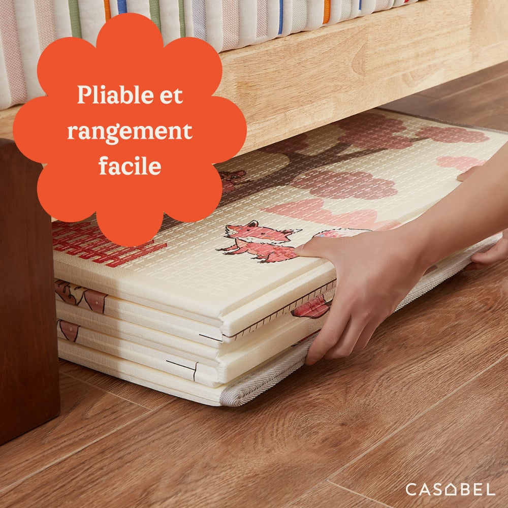 CASABEL Tapis d’Éveil Bébé 180×200 cm, Pliable, Motifs Jungle - 7