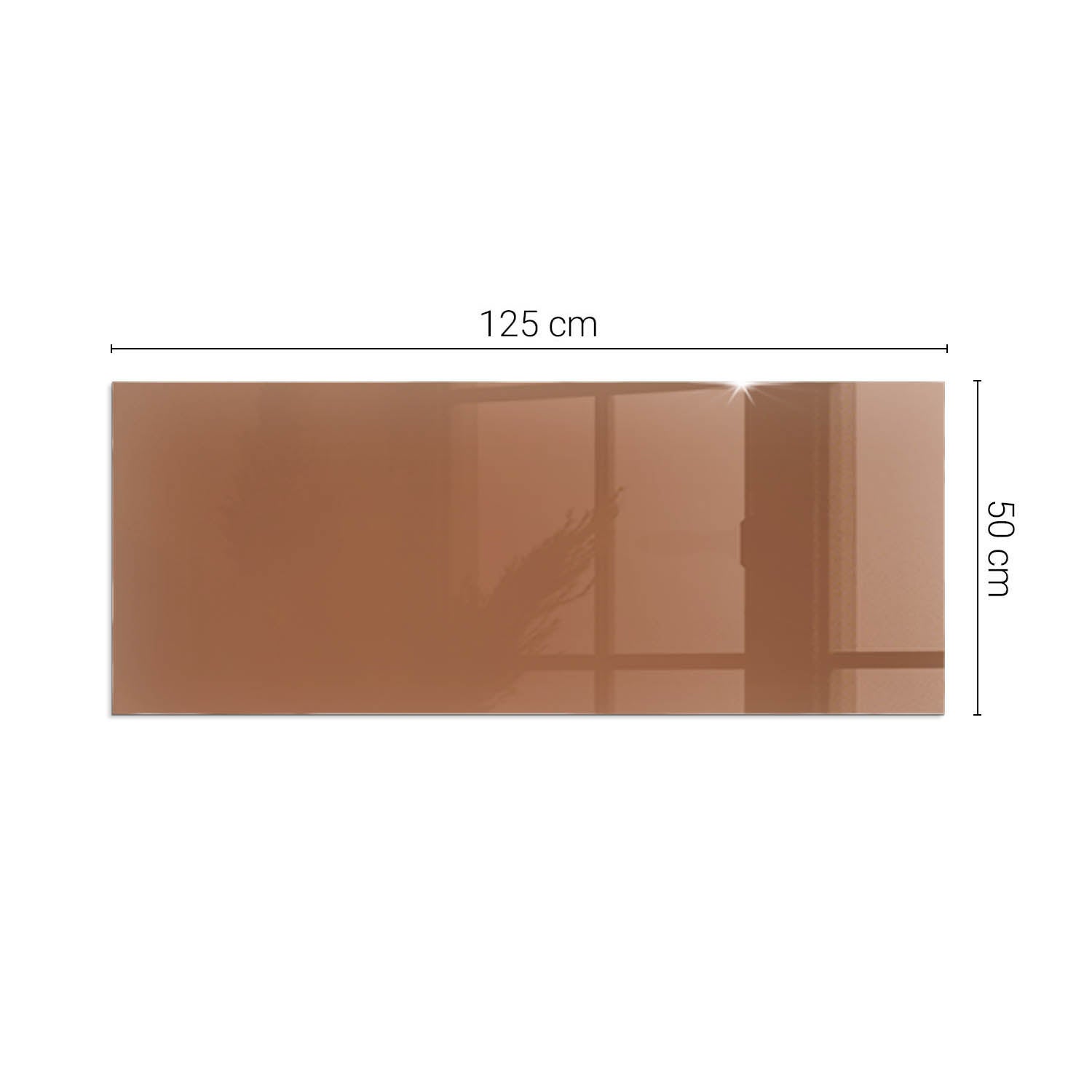 Szkło hartowane na podłogę pod kominek - 125x50 cm - Kolor Brązowy - TULUP - 2