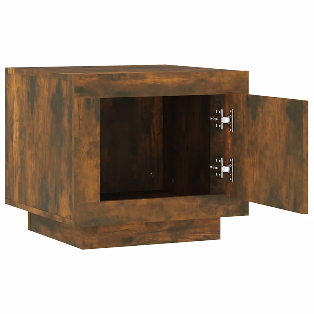 vidaXL Table basse chêne fumé 51x50x45 cm bois d'ingénierie - 7