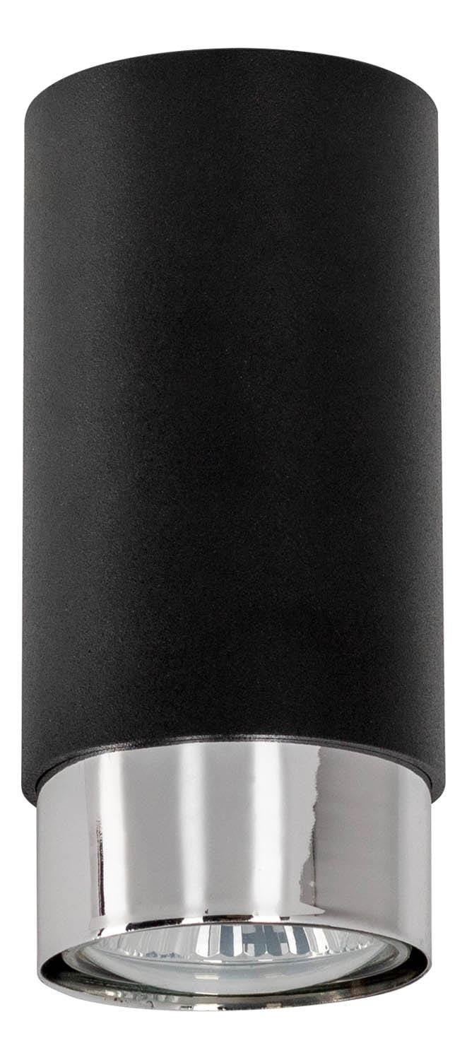 Reflektor sufitowy spot natynkowy Hava okrągły czarny-chromowany 1xGU10x10W metal Lampex