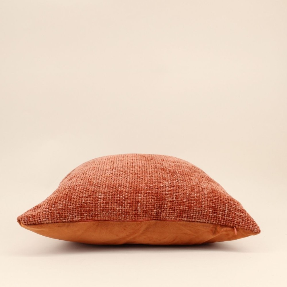 Coussin chiné en velours orange 45x45cm - Ornami - 2