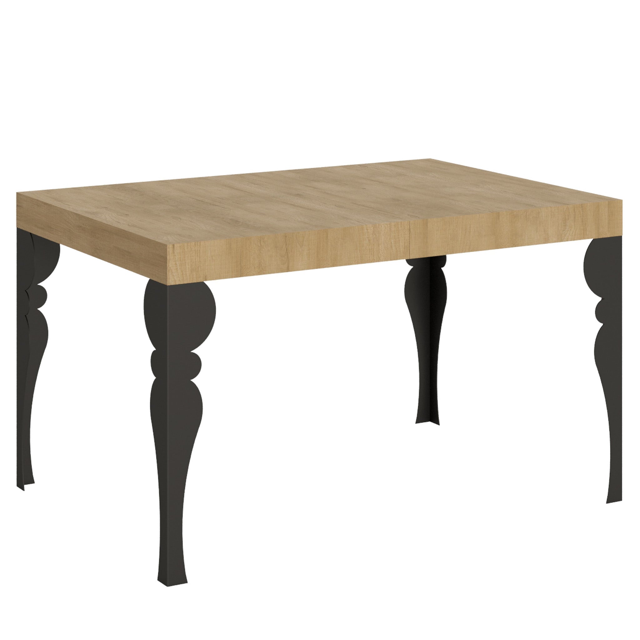 Stół rozkładany Paxon 90x130/234 cm Dąb naturalny z ramą antracytową