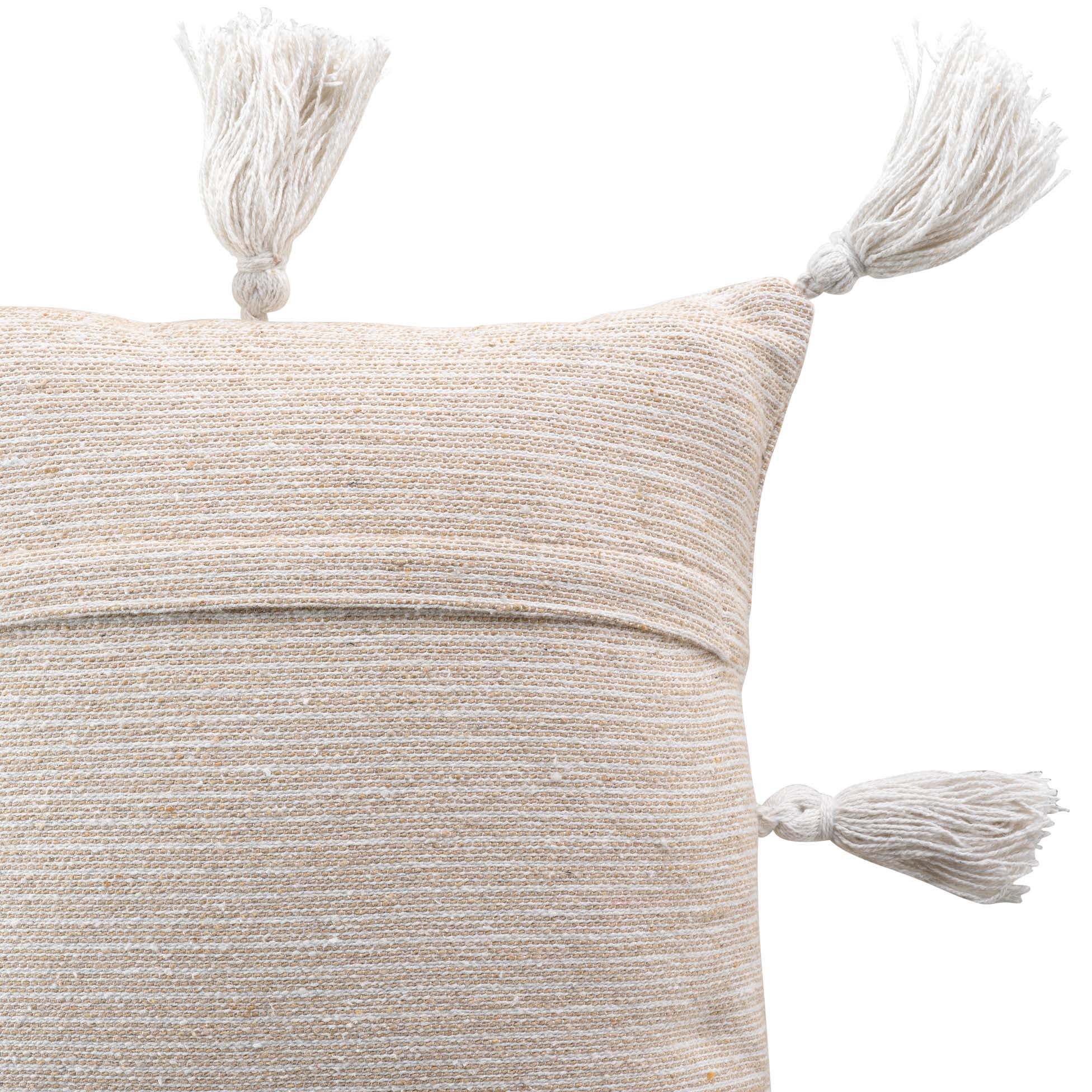 Taie D'oreiller Carrée 63x63 Cm Lina Noisette – 100% Coton – Douceur D'intérieur – Lavable 40°C