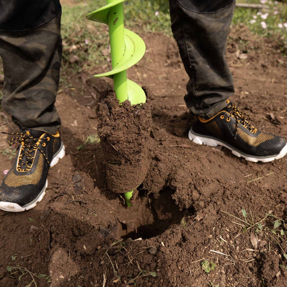 Tarière Manuelle diamètre 100mm - Poignée en caoutchouc - pour Creuser des Trous, Planter des Arbres et Installer des Clôtures - 5