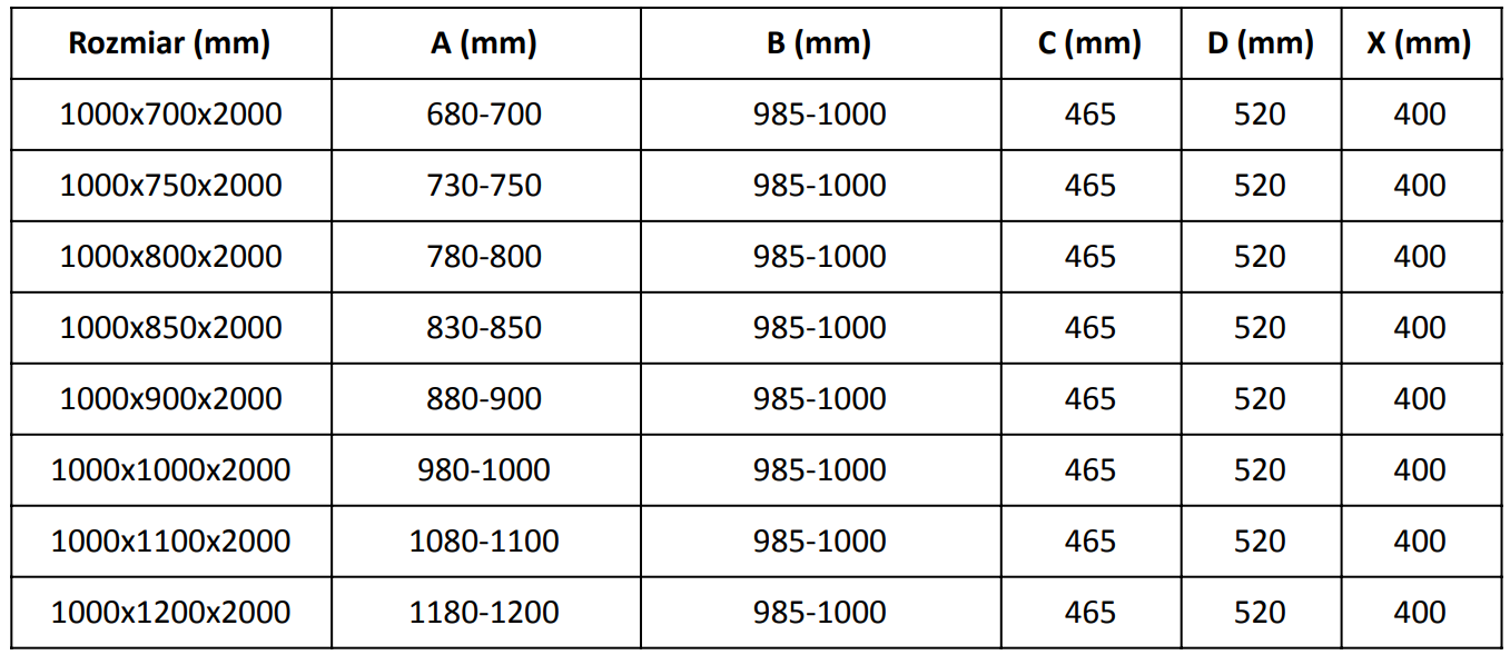 Mexen Velar kabina prysznicowa rozsuwana 100 x 70 cm, szron, czarna - 871-100-070-31-70