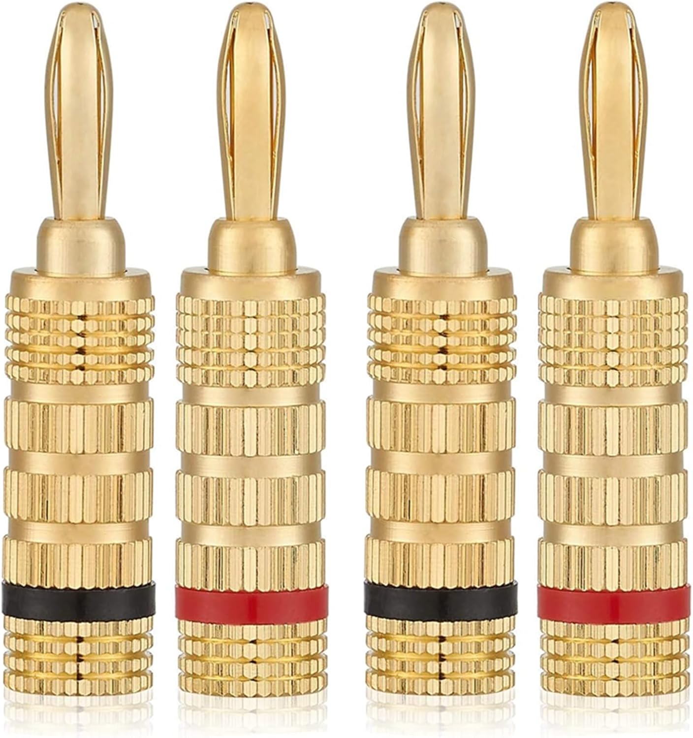 8 Connettori A Banana 4 Mm Placcati Oro 24K Per Cavi Da 0,75 A 4 Mm, Per HiFi E Home Theater