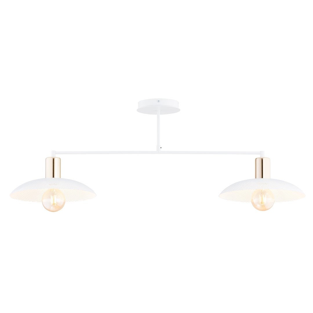 Lampa sufitowa Spirit biało-złota 2xE27x15W wym: 32 x 100 x 30 cm metal Emibig