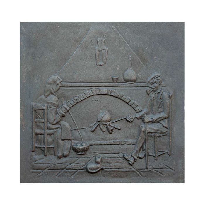 Żeliwna płyta do dekoracji kominka FOCOLARE CM. 69 × 68 H SP. 1 cm DS