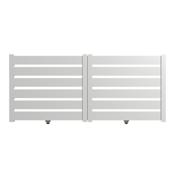 Portail aluminium coulissant SAH en kit dimensions L.3000 (entre piliers) X H.1500 mm Couleurs Blanc (RAL 9010)