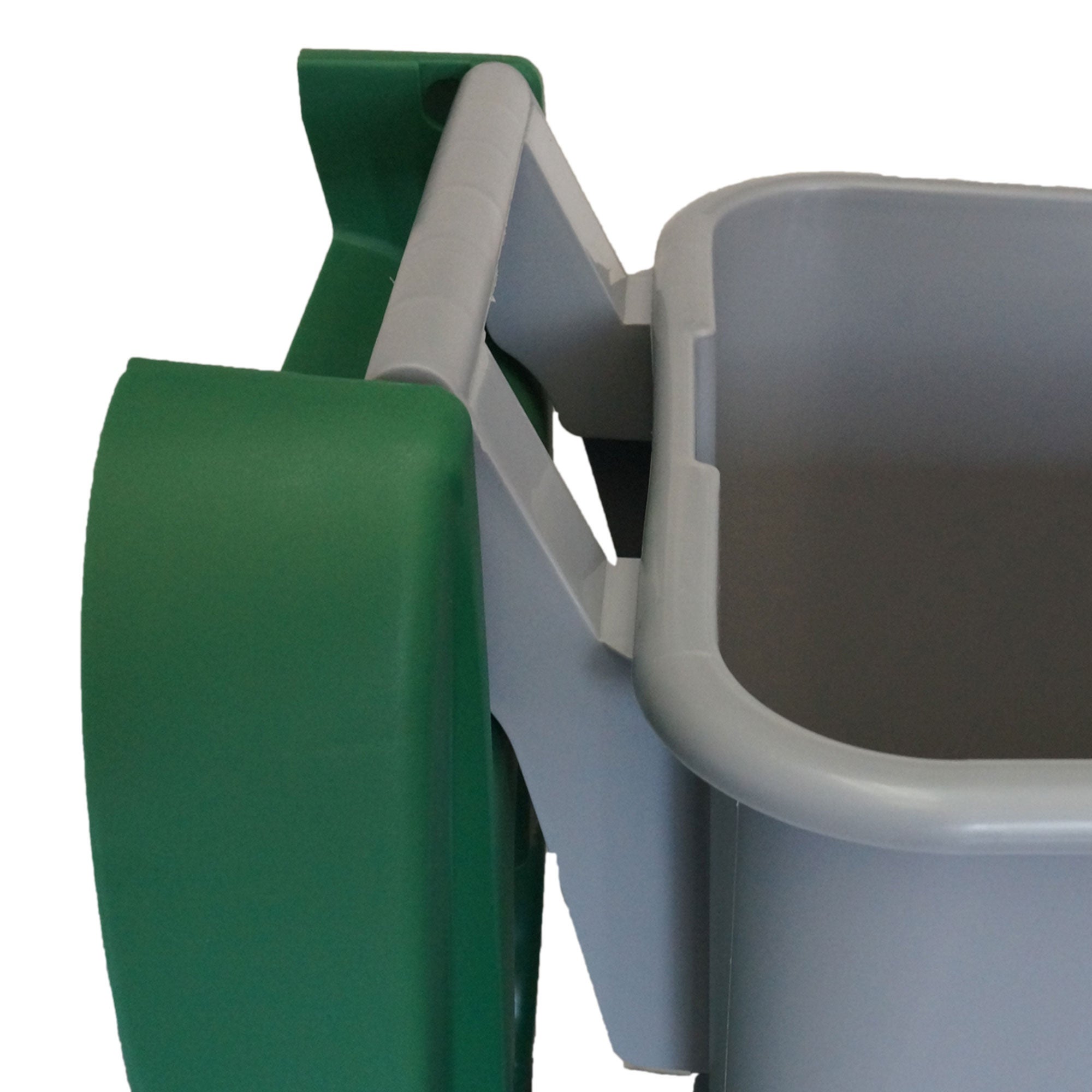 WELLHOME Set di 2 contenitori per il riciclaggio dei rifiuti 110 litri blu e nero 42x57x88 cm - 7