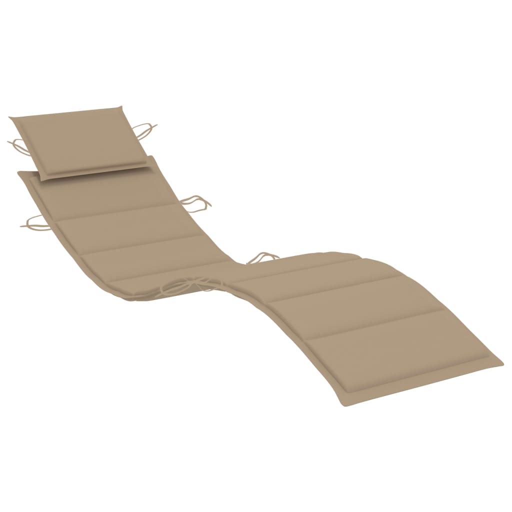Maison Exclusive - Chaise longue de jardin avec table et coussin Bois d'acacia - 6