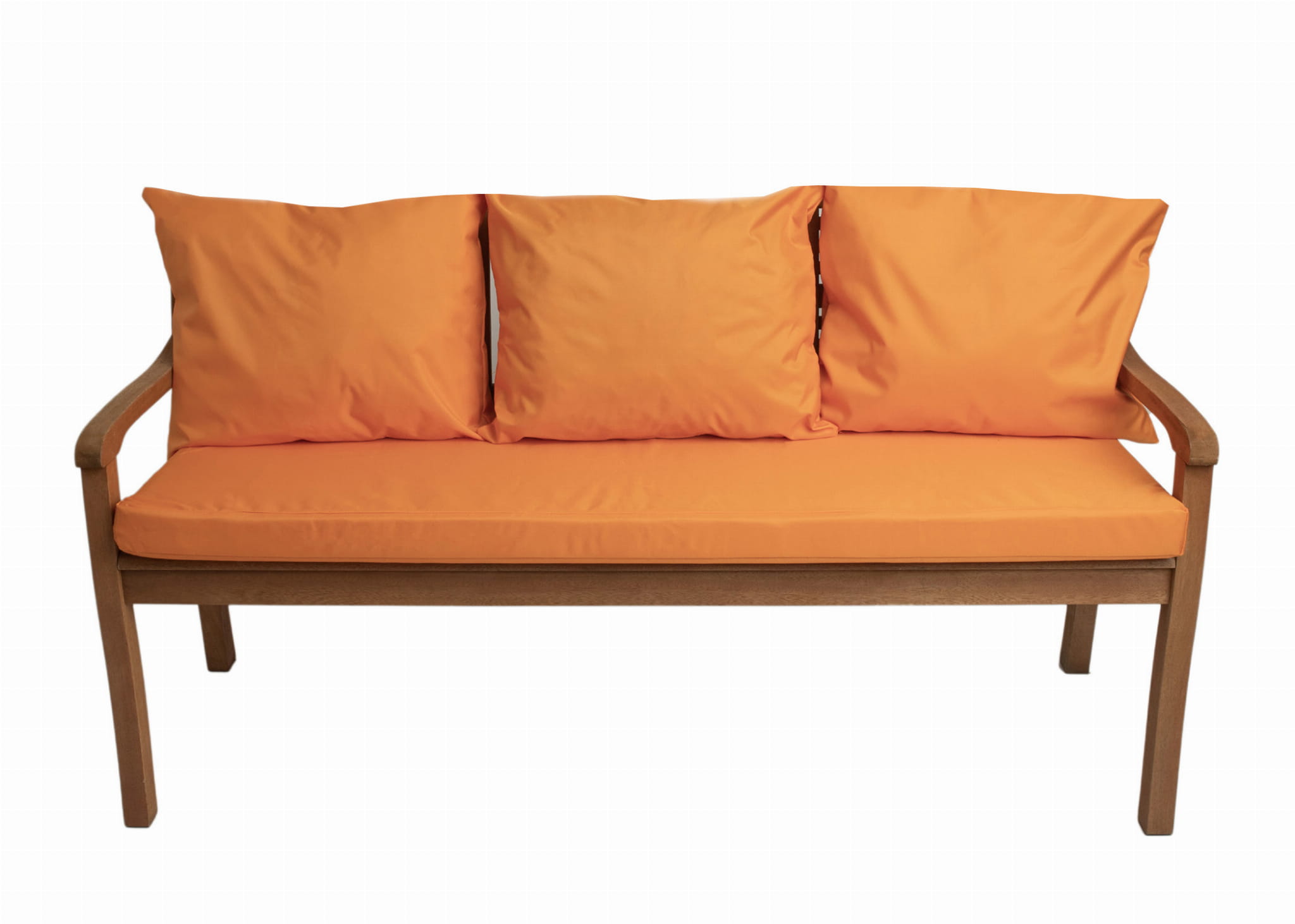 Cojines para banco 150x50x7/3x50x56cm, cojines para banco de jardín naranja, cojín exterior/interior, cojines 3 plazas para columpio
