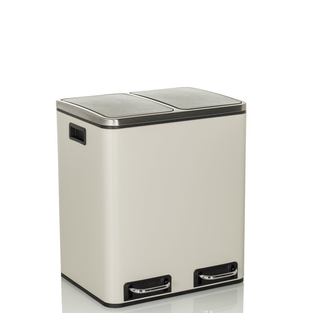 Wiadro na śmieci Clean 9 - 30 l. (2x15 l) Beżowy hjh OFFICE