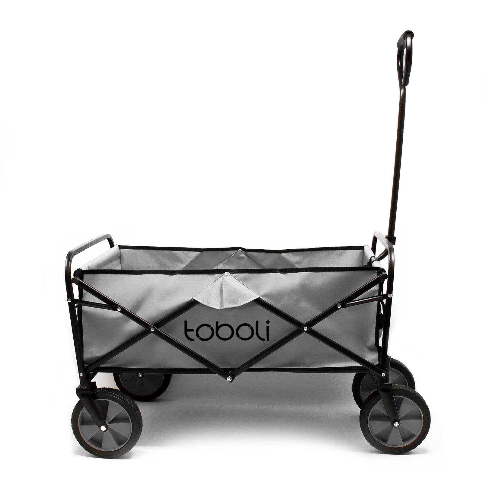 Chariot Enfant Pliable – capacité 100 kg – 1000 x 505 x 1120 mm – de couleur Grise – pour Transport Marchandise Outils Tout-terrain Plage… Toboli - 5