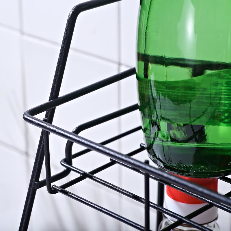Étagère de rangement pour cuisine, étagère à épices en métal pour cuisine et salle de bain, étagère de comptoir, organiseur d'épices, rangement peu en - 4