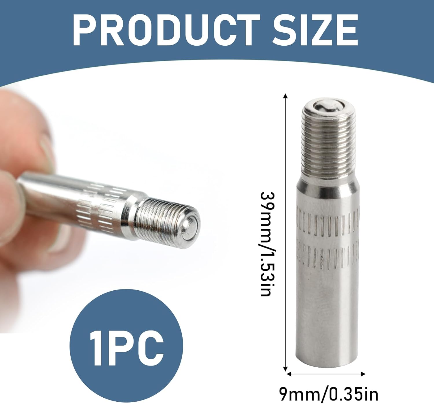 Extention de Valve de Pneu, Adaptateur de Rallonge Embout de Gonflage Trottinette Electrique en Alliage d'aluminium Rallongé de 39 MM - 3