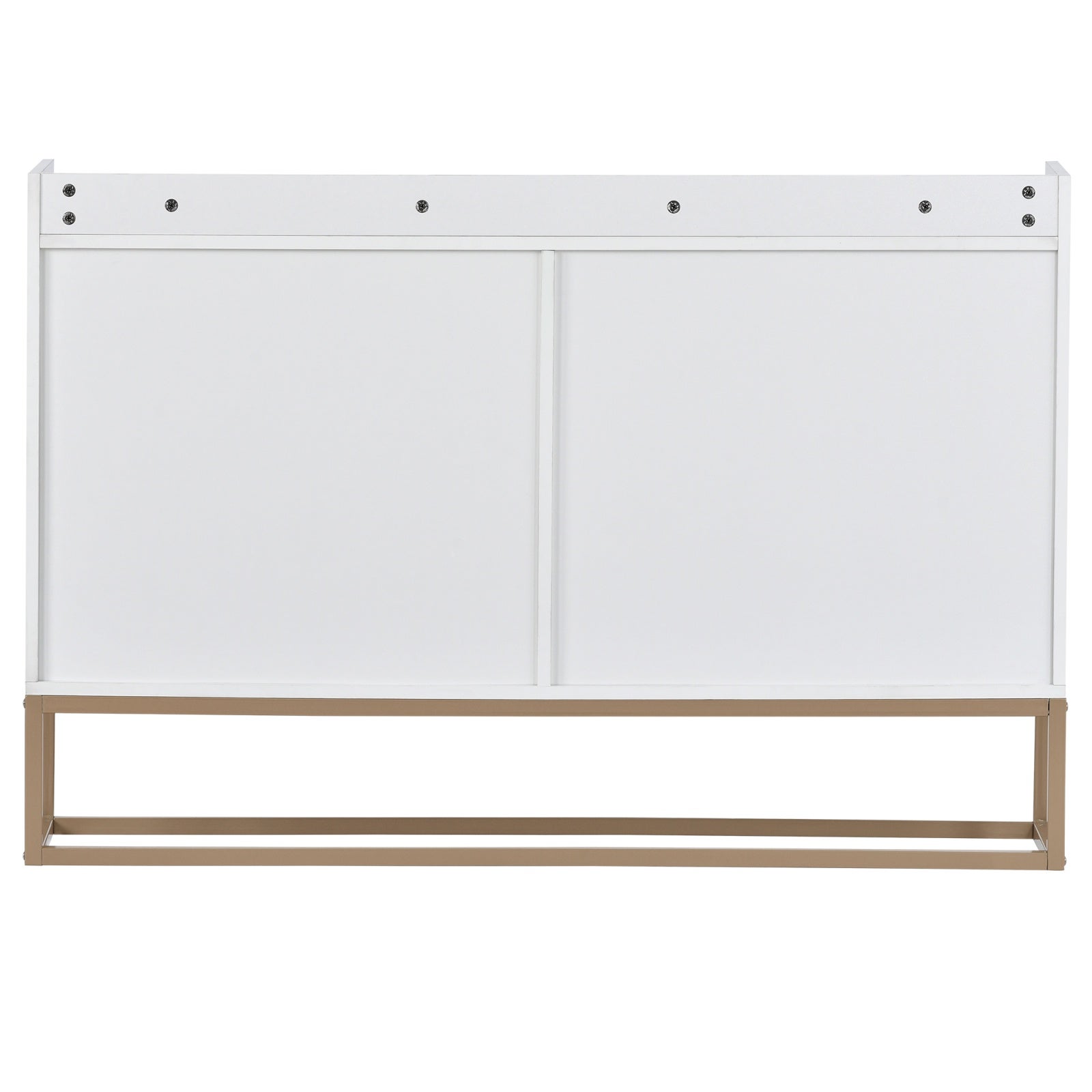 Buffet salon 120 cm, bahut 4 portes push to open, meuble d'entrée salon salle à manger, cuisine, moderne, 120x30x80 cm - Blanc - 7