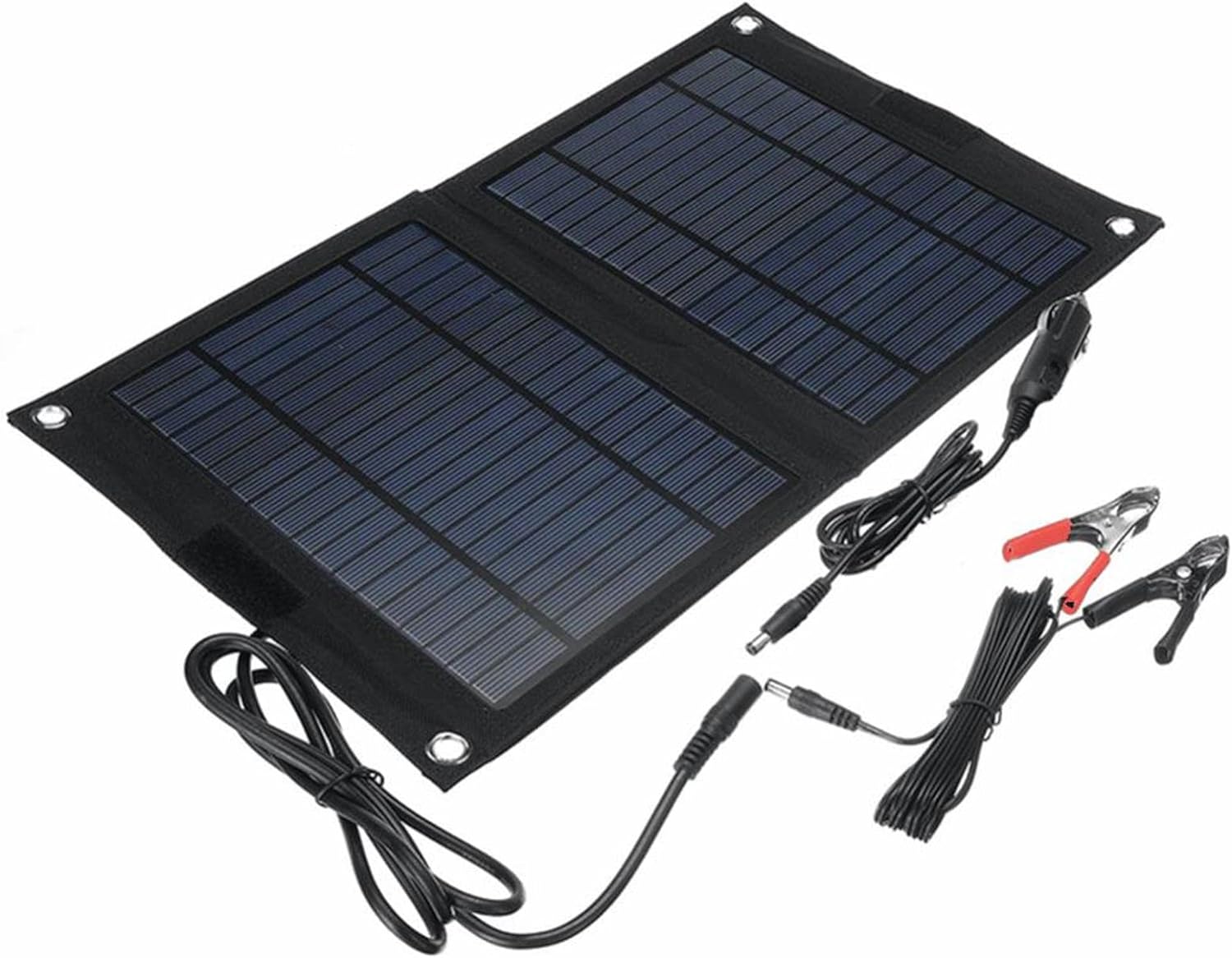 Akozon Chargeur De Panneau Solaire Pliable ETFE 30W 12V/5V ETFE Chargeur De Panneau Solaire