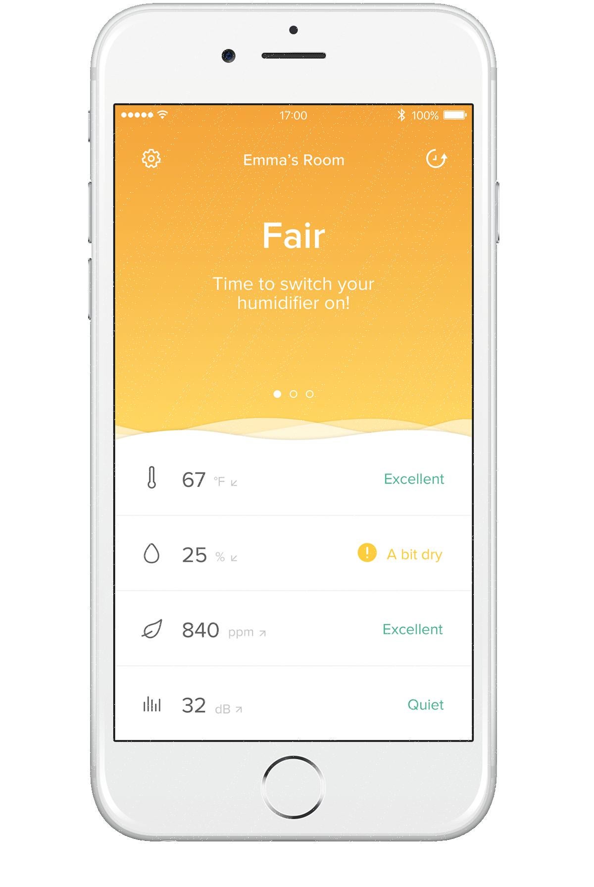 Netatmo „Healthy Home Coach” – wieloczujnikowy czujnik temperatury/wilgotności/jakości powietrza/hałasu, kompatybilny z Wi-Fi, iPhone/iPad/Android - 7