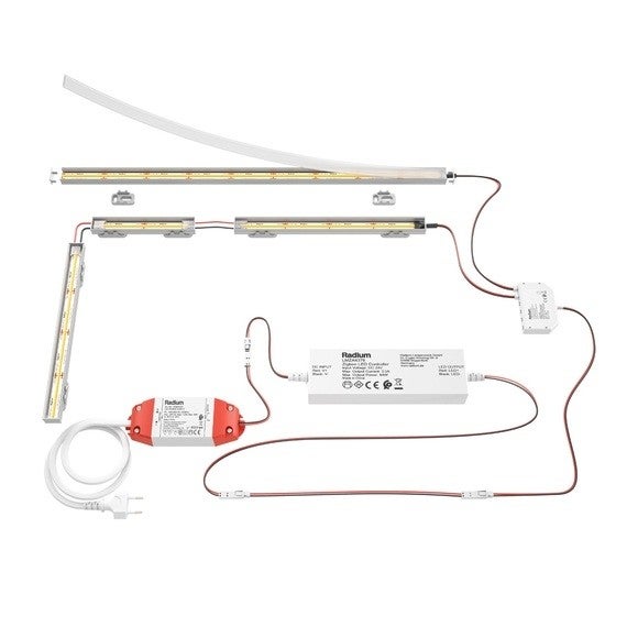 Ruban LED 1m 890 lm/m Blanc Chaud 24V Prêt à Brancher – Radium - RADIUM - 3