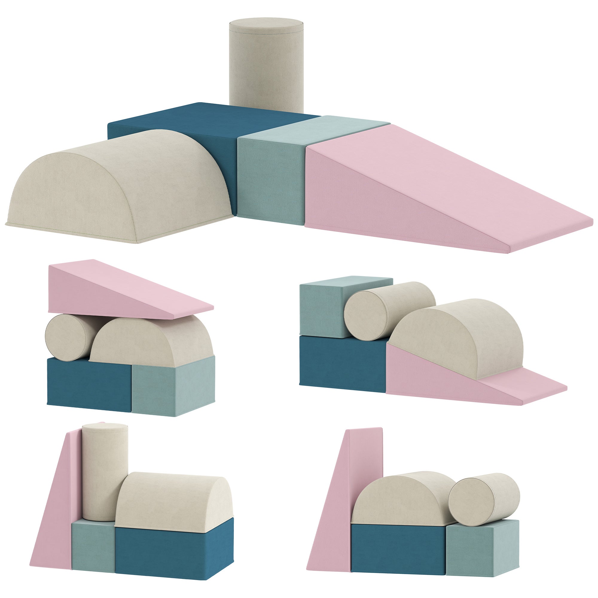 AIYAPLAY – Parcours Motricité Bébé En Mousse 7 Pièces – Housse Lavable – Jouet D’escalade Pour Enfants Dès 3 Ans
