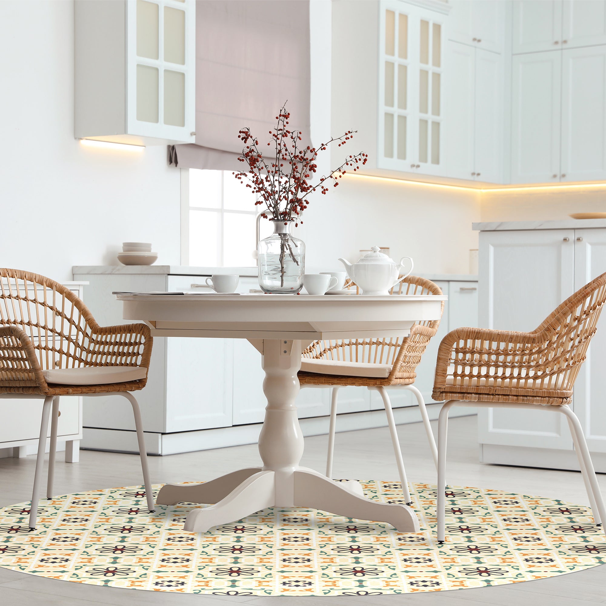 Tapis Doux Salon Tapis Rond Shengwan - Moquette à Poil Court Lavable | Noir, Diamètre 80cm Tapis Rond 60 Cm