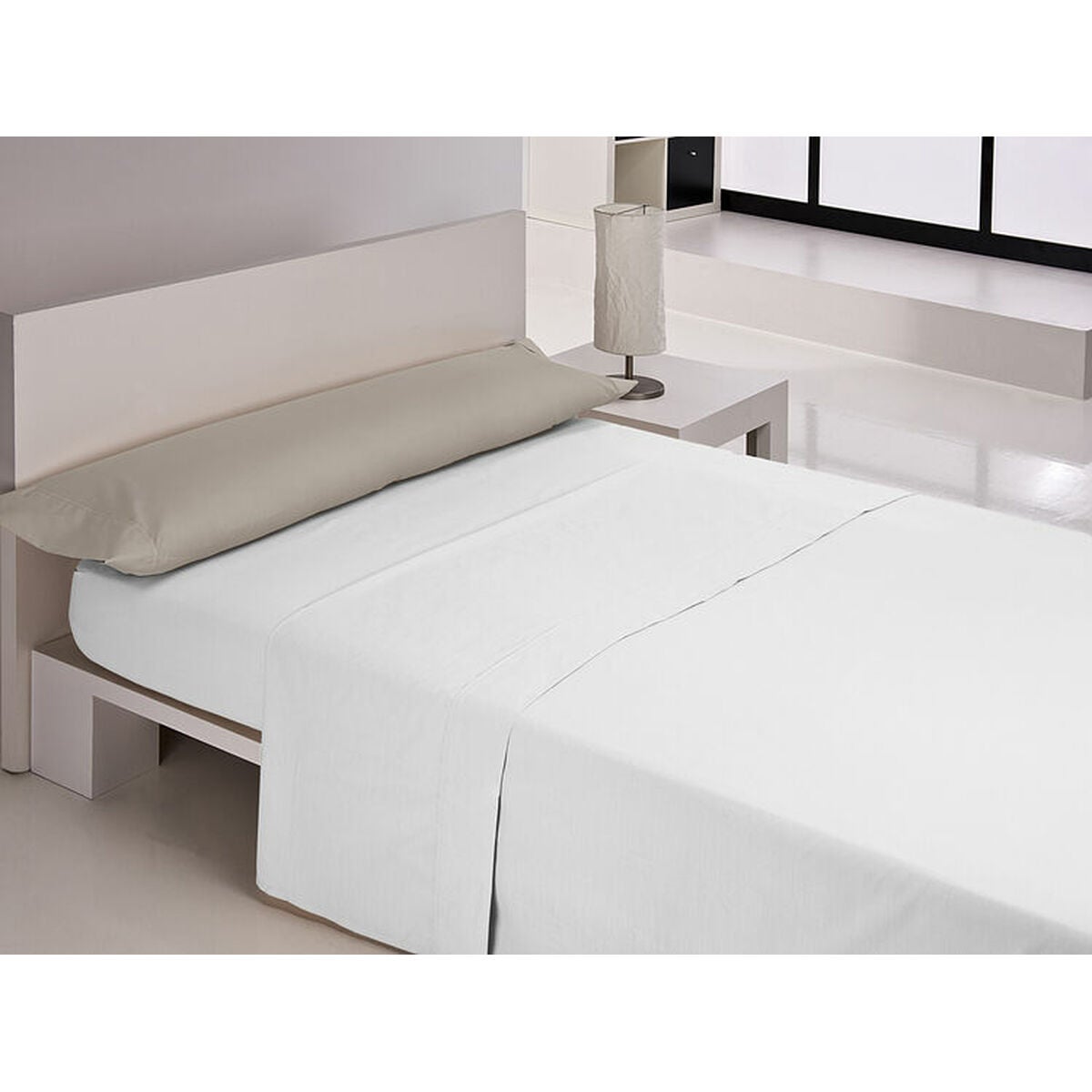 Funda de almohada happy home mix colors gris cama de 180/200 144 hilos 45 x 100 cm (2 unidades)