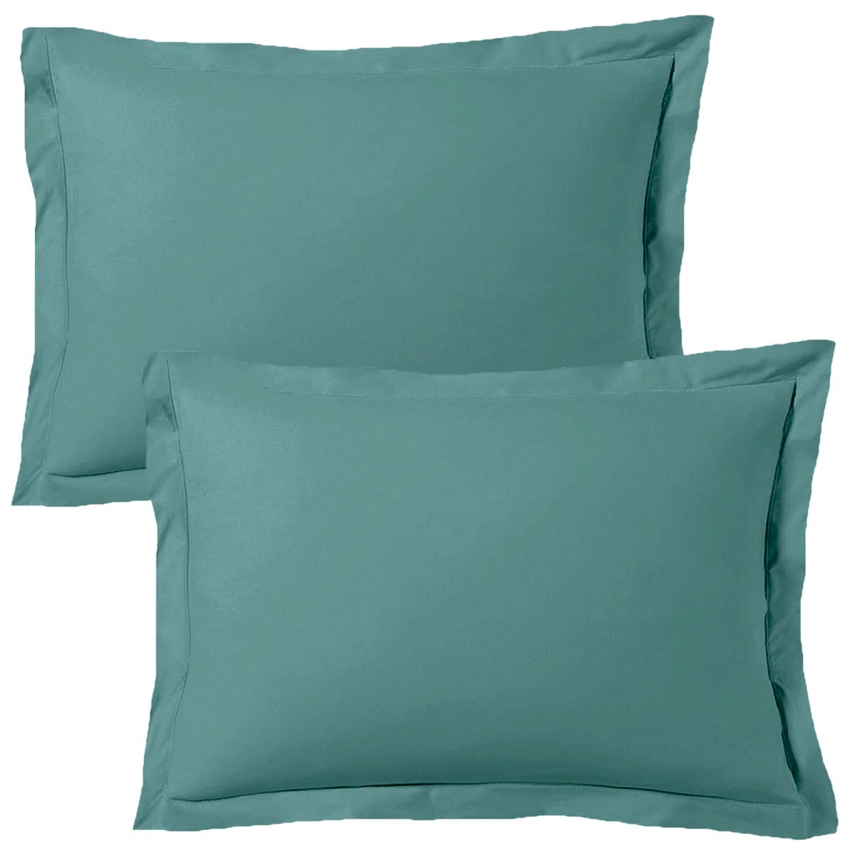 Lot De 2 Taies D'Oreiller 50x70 Cm En Coton Blanc - Qualité 57 Fils Pour Nuit Confortable