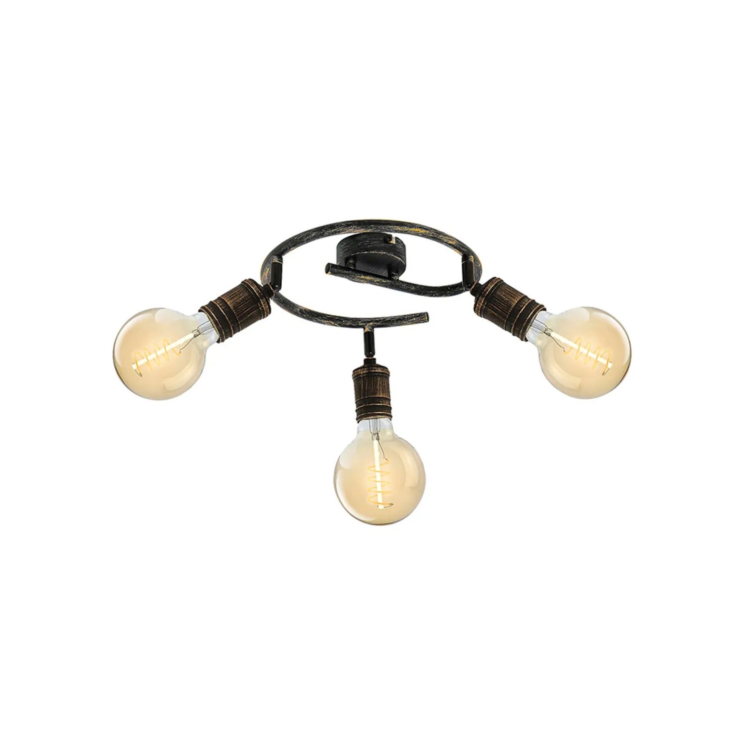Lampa sufitowa Fidel złoto antyczne 3xE27x25W metal wym:15,5x33x33cm IP20 Rabalux