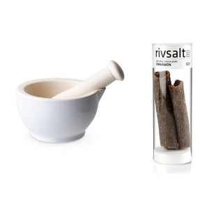 Winter Shore Mortaio E Pestello In Marmo - Set 250ml Con Cucchiaio, Pennello E Tappetino - Foto 12