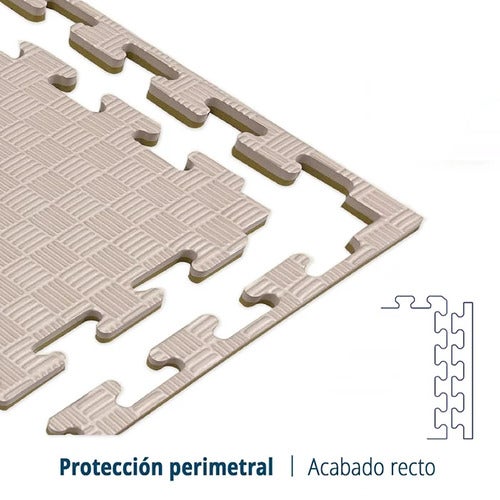 Artatami® Tatami Puzzle 1x1x20 mm Branco - Verde Pacote Econômico [10 Unidades] Artes Marciais. Caratê, Judô e Taekwondo, Espuma EVA. Antiderrapante. - 8