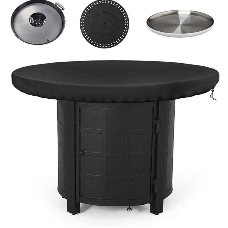 Husă pentru placă de foc, husă impermeabilă 420D anti-UV pentru placă de foc, grătar BBQ (diametru 100 cm)