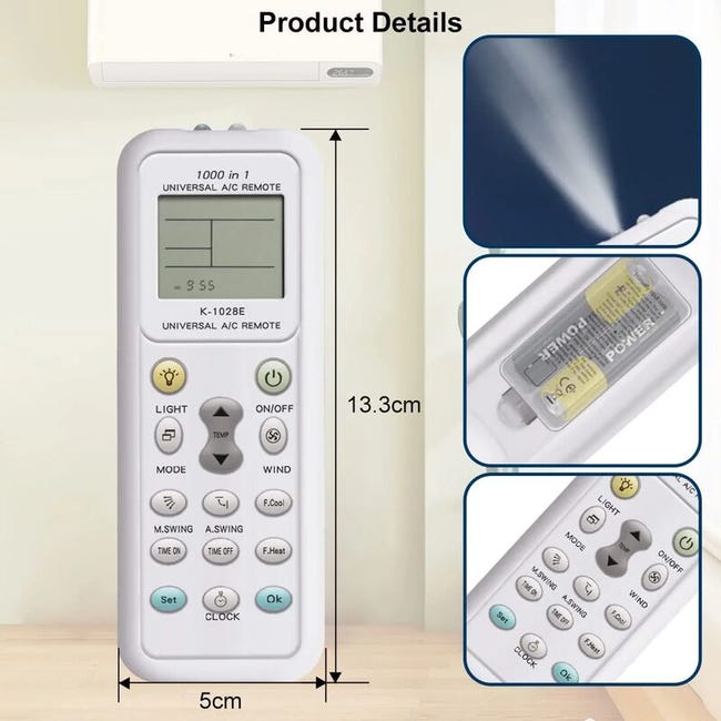 TELECOMANDO UNIVERSALE PER General Condizionatore Climatizzatore D'aria - Foto 2