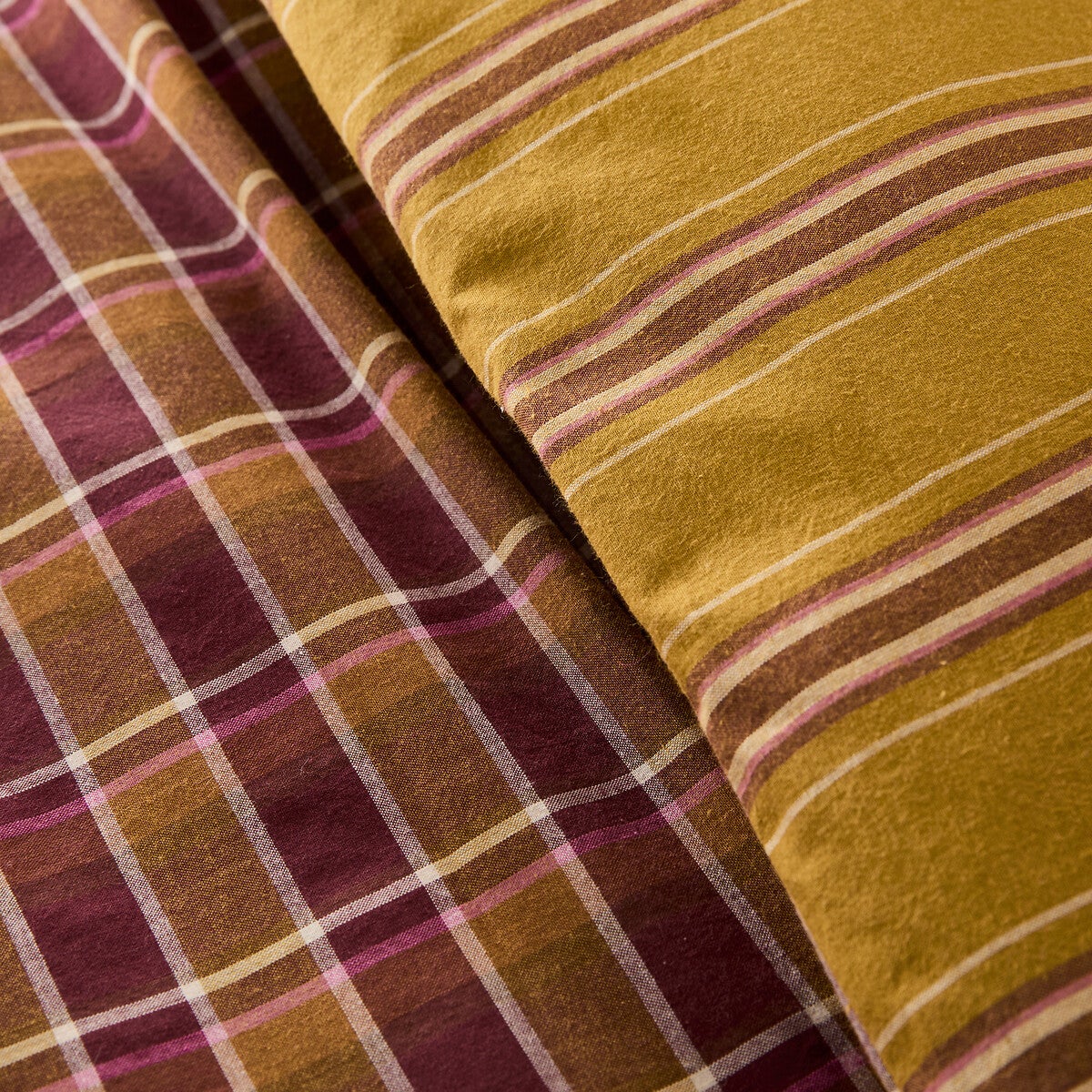 Housse de couette en coton lavé, Oswald - Bordeaux - 240 x 220 cm - 5