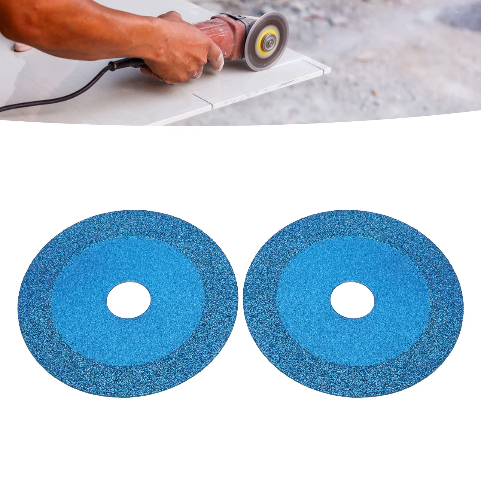 Lot de 2 disques de coupe en verre résistants à la chaleur, lames de scie diamantées incisives pour carrelage, céramique, jadestone (b - 2