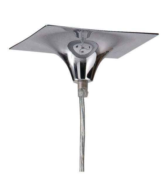 Suspension Manhattan Chrome poli, blanc givré - 4