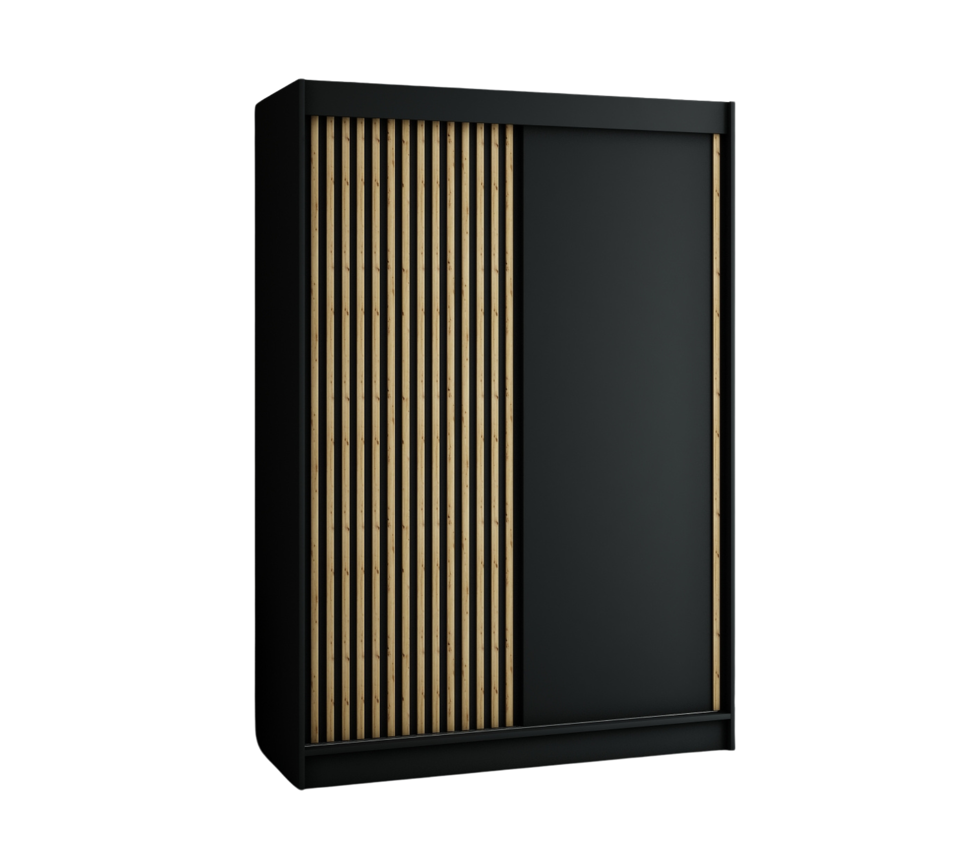 Szafa przesuwna garderoba LAMELO 150 x 62 x 200 cm Czarny - Abiks Meble
