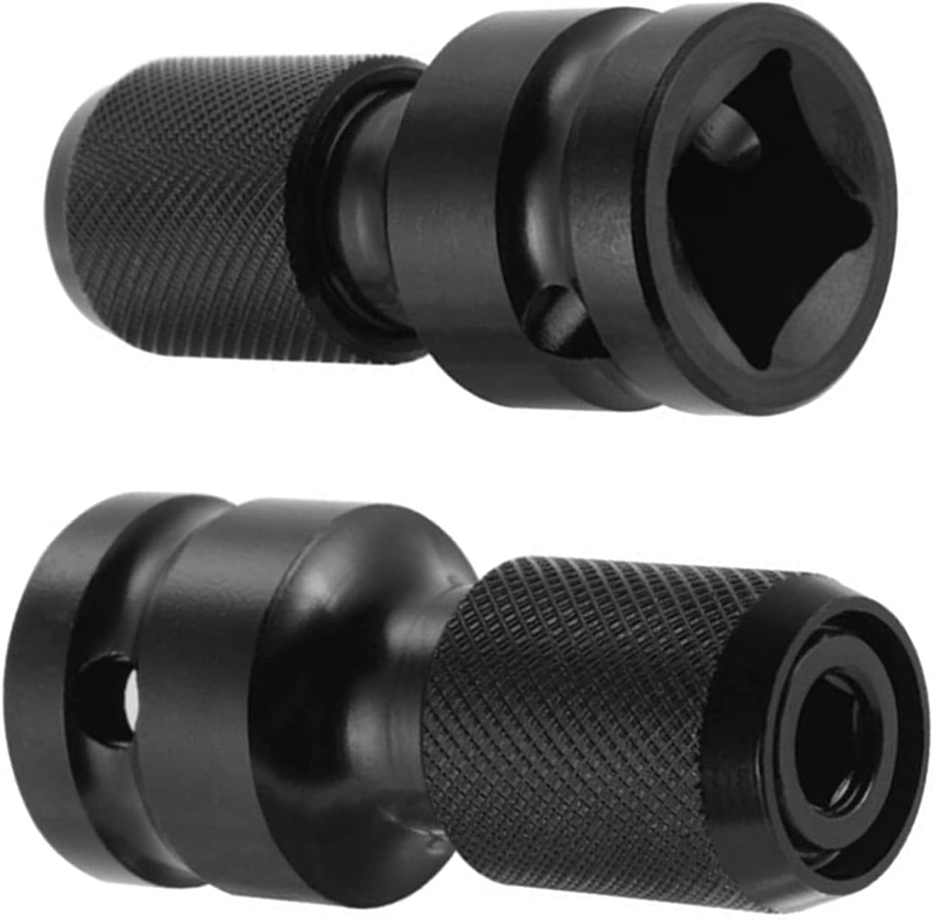 Zestaw 2 adapterów 1/2" kwadrat na 1/4" sześciokątny, do klucza zapadkowego udarowego i nasadki do bitów wkrętakowych