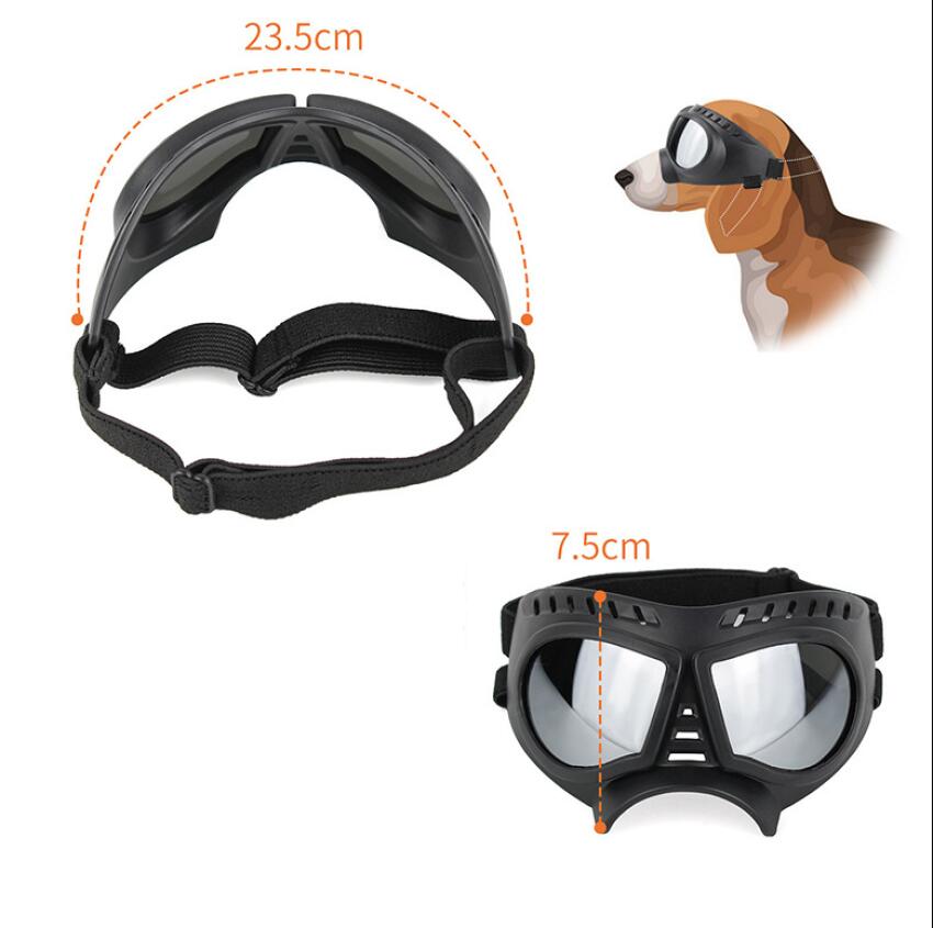Lunettes pour Chiens Protection des Yeux Sangles Réglables Facile à Mettre Anti-UV Lunettes de Soleil pour Moyen/Grand Chien - 2