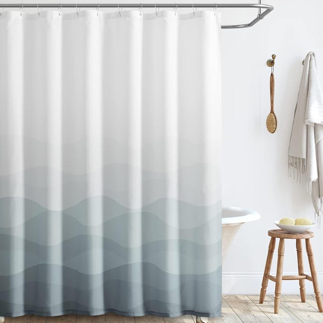 Tenda Da Doccia Impermeabile 180x180 Cm Con Foglie, Antimuffa, Con 12 Ganci Inclusi, E-Bestar