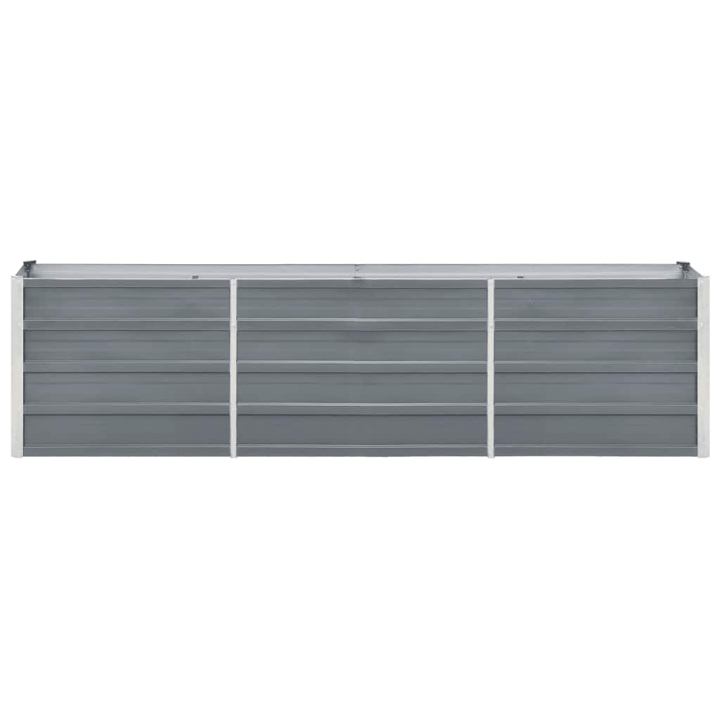 vidaXL Jardinière surélevée acier galvanisé 240x40x45 cm gris - 4