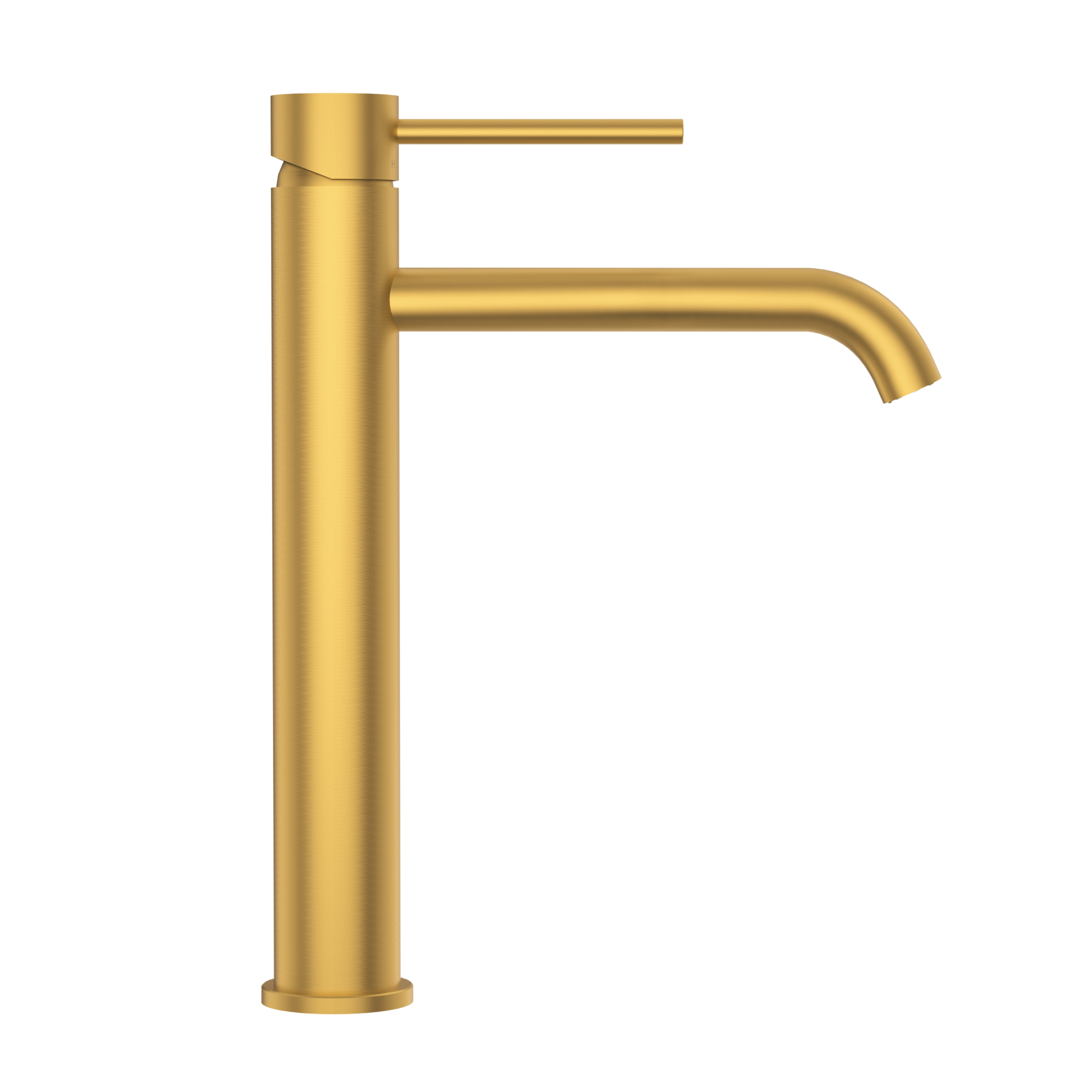 BALNEO Bateria umywalkowa wysoka złota | Jednouchwytowa armatura do umywalki CASCADE