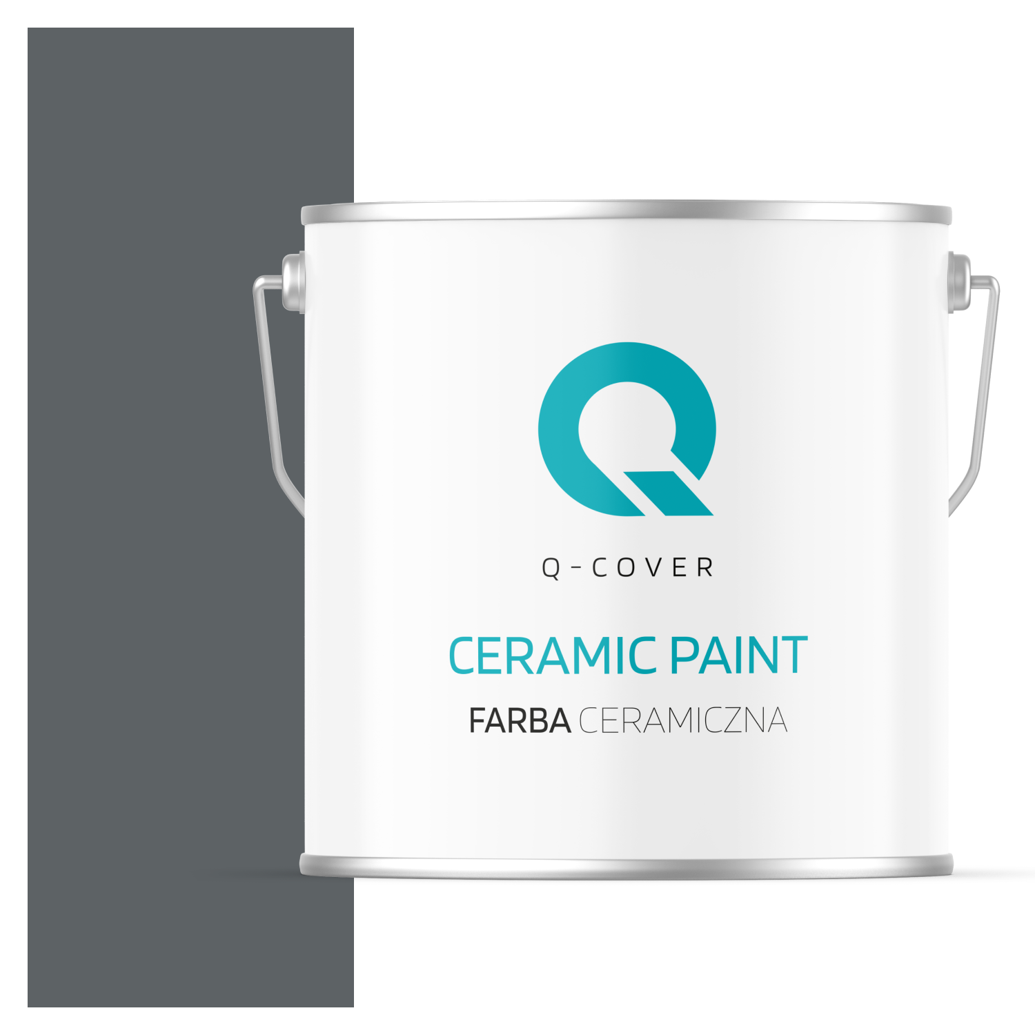 Farba Ceramiczna Do Ścian i Sufitów Q-Cover Antracyt H0912 Głęboki Mat 5L