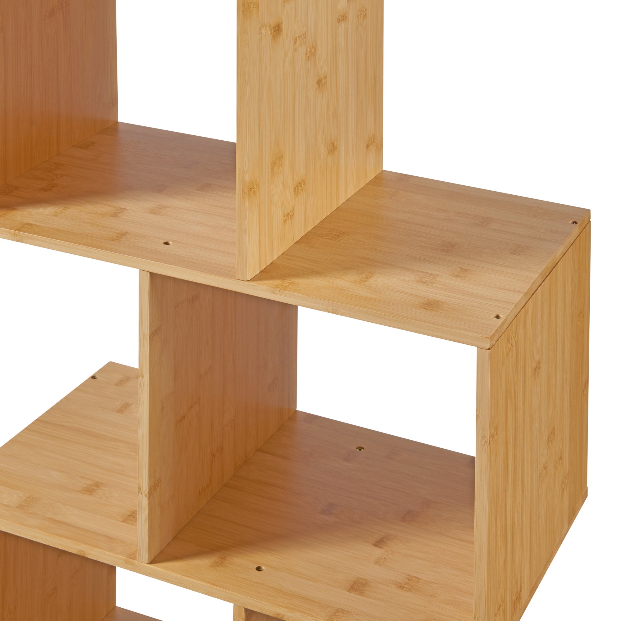 Estantes de Prateleiras Gullspång en forma de S bambu 130x55x30cm - Natural [en.casa] - 6