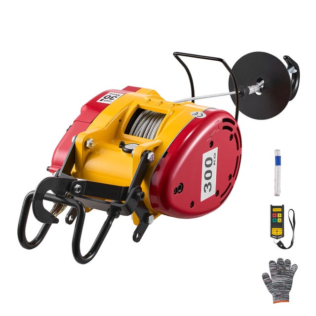 Palan electrique SucceBuy portable 2 en 1, capacite de levage 300 kg, moteur 1500 W, adapte aux usines, entrepots et garages, hauteur de levage 30 m